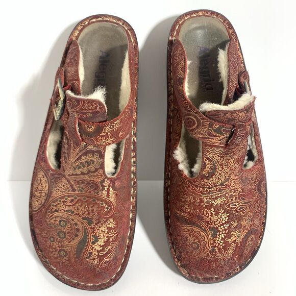 Alegria Classic Golden Girl Shearling Clogs Size 41 EU Or 10-10.5 US Women’s - Picture 13 of 16